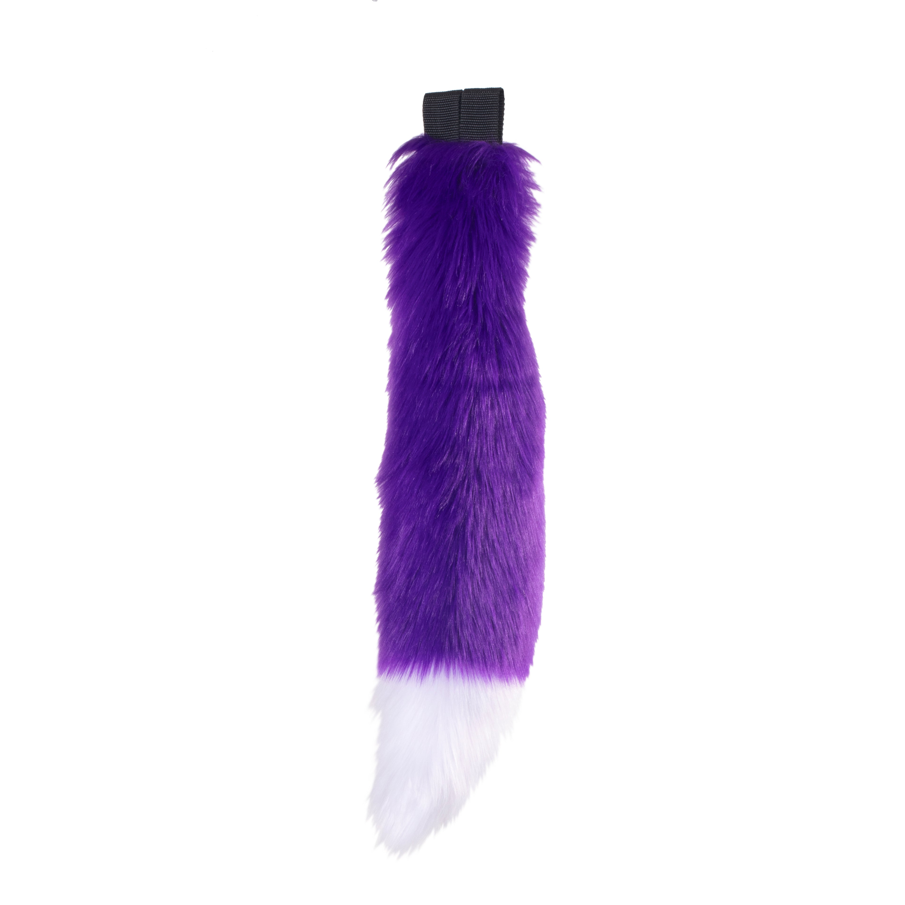 purple with white tip canine Mini Fox Tail - Pawstar Pawstar Tails 
