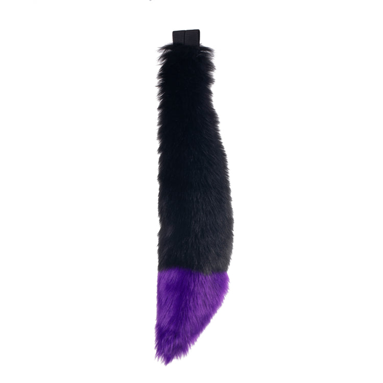 purple Pawstar furry fluffy faux fur yip tip fox tail. For costumes, cosplay and furry.