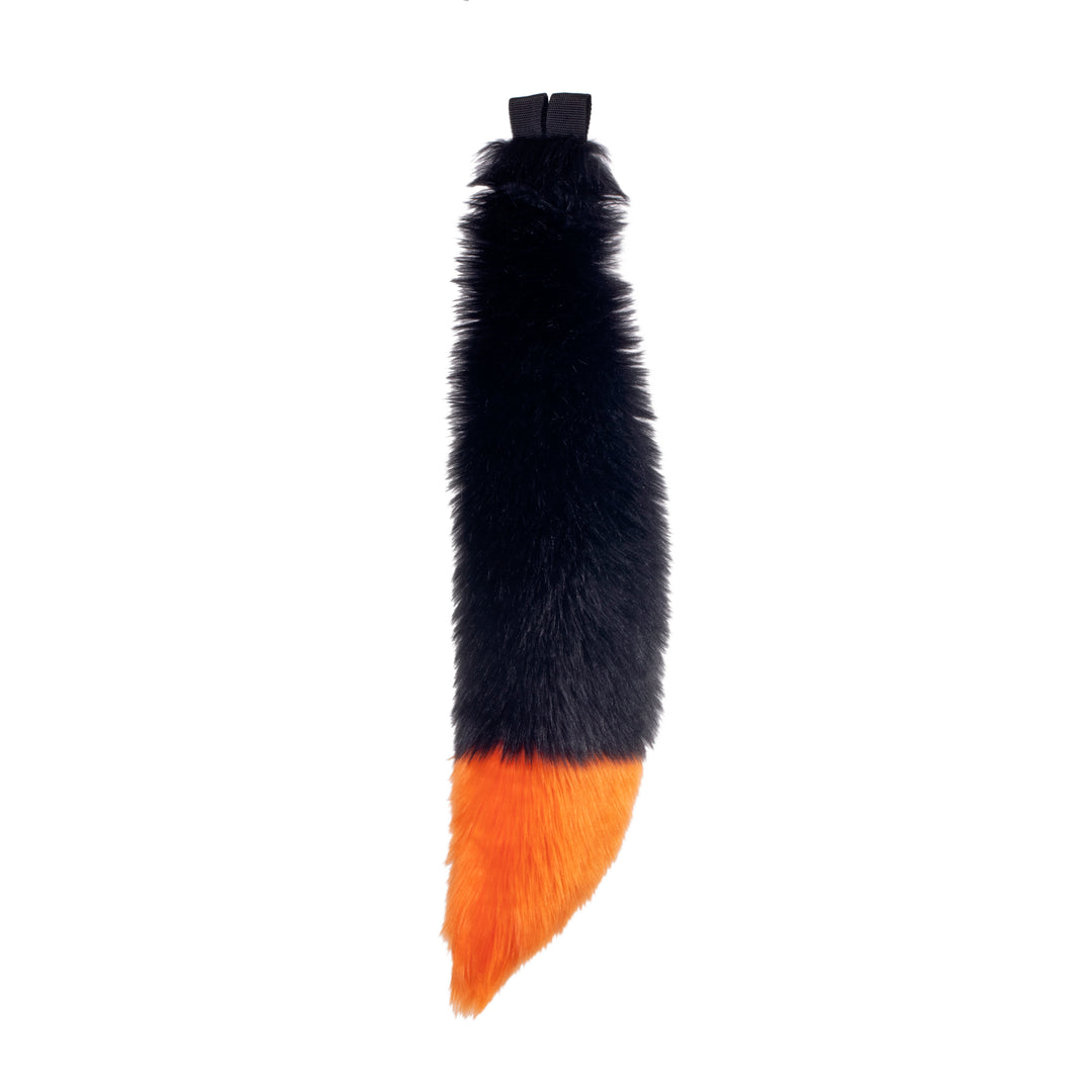 orange Pawstar furry fluffy faux fur yip tip fox tail. For costumes, cosplay and furry.