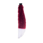 merlot burgundy and white Full size fox tail by pawstar. These faux fur tails are perfect for cosplay, halloween costumes, partial fursuit and more. Made in the USA since 2003.