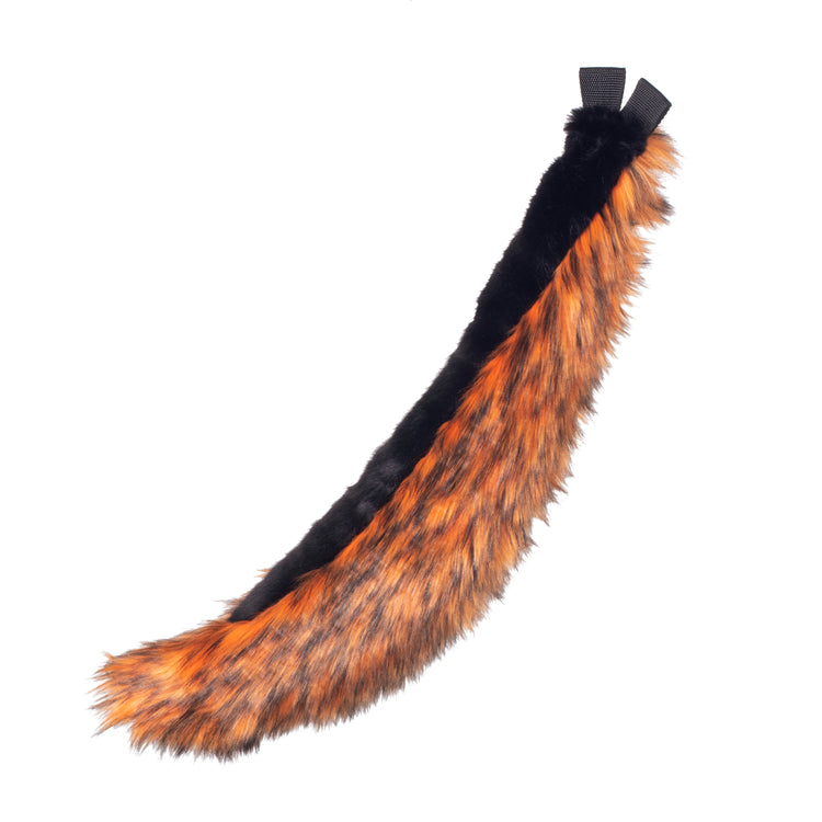 orange Pawstar fluffy wild wolf tail. Great for halloween costume and furry cosplay.