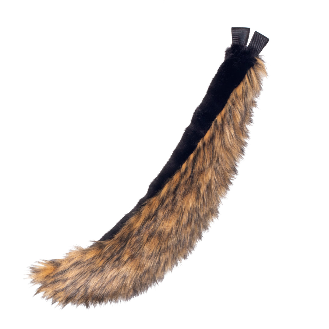 brown Pawstar fluffy wild wolf tail. Great for halloween costume and furry cosplay.