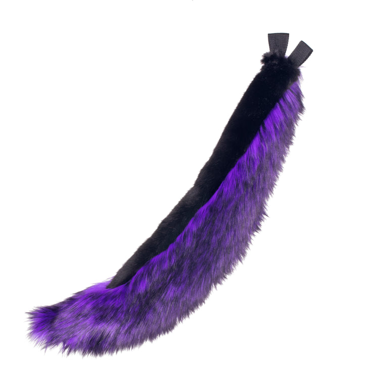 purple Pawstar fluffy wild wolf tail. Great for halloween costume and furry cosplay.
