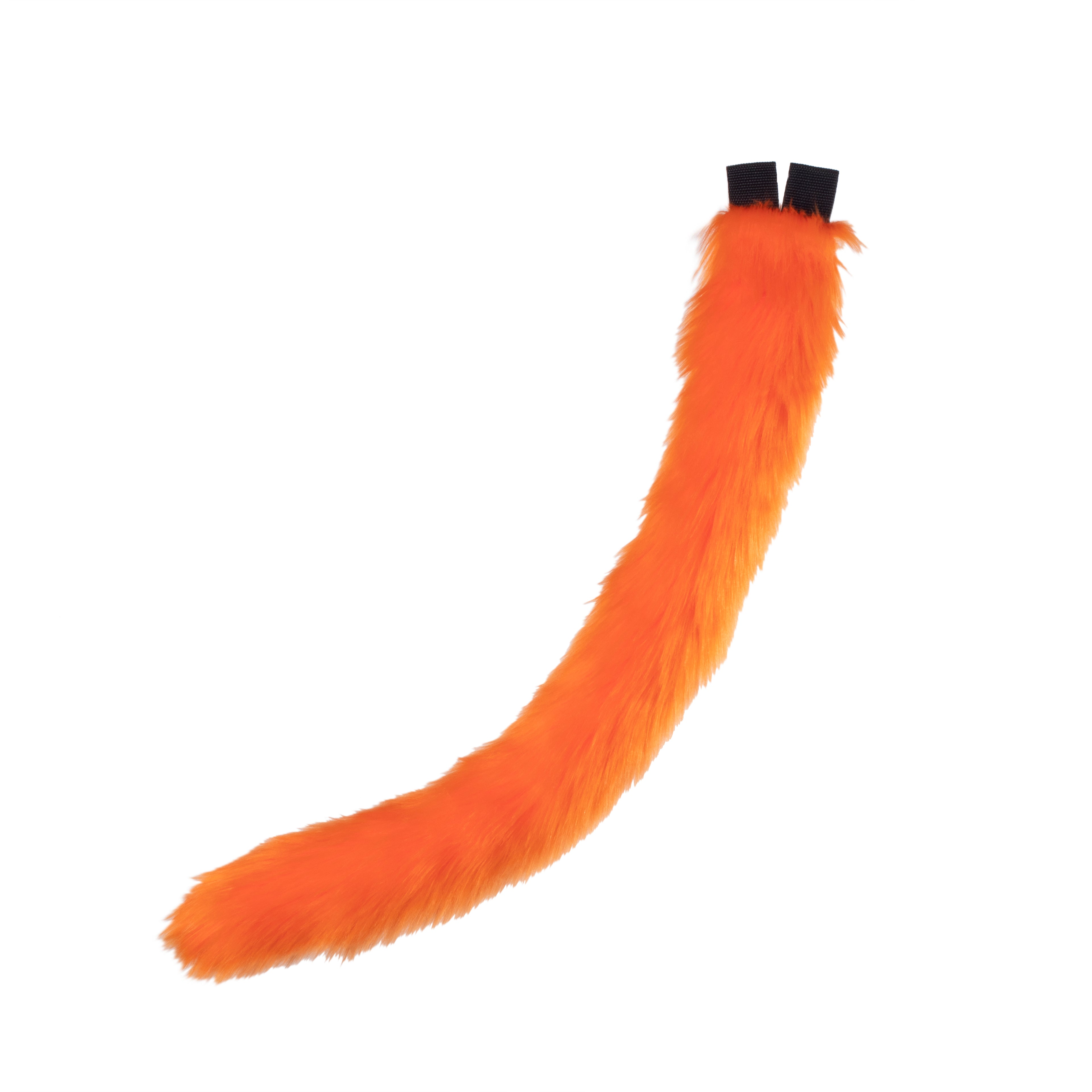 orange Pawstar classic original faux fur kitty cat costume tail for cosplay and partial furry fursuits. Unisex adult halloween costume.