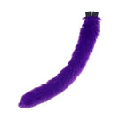 purple Pawstar classic original faux fur kitty cat costume tail for cosplay and partial furry fursuits. Unisex adult halloween costume.
