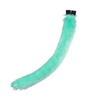 mint seafoam Pawstar classic original faux fur kitty cat costume tail for cosplay and partial furry fursuits. Unisex adult halloween costume.