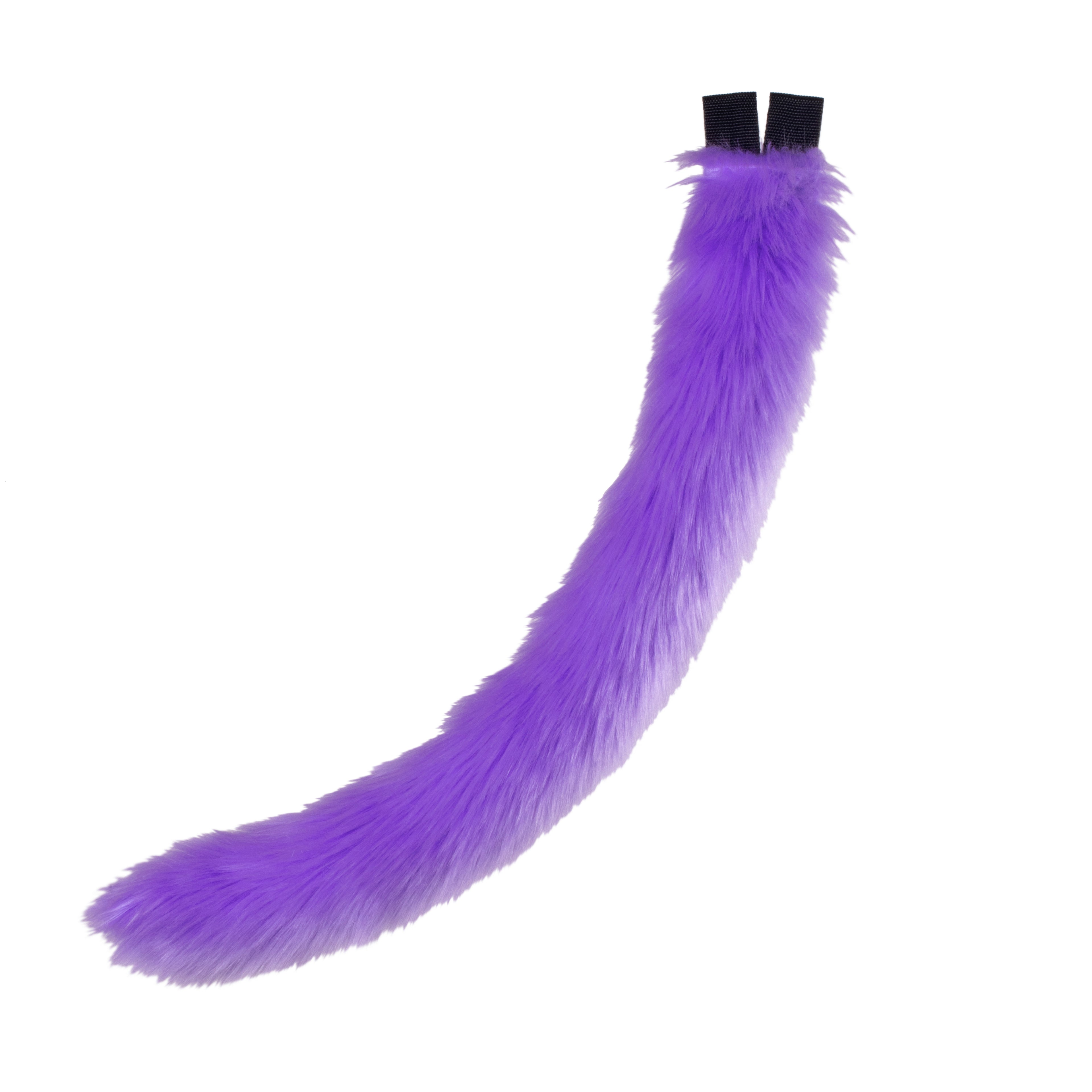 lilac lavender Pawstar classic original faux fur kitty cat costume tail for cosplay and partial furry fursuits. Unisex adult halloween costume.