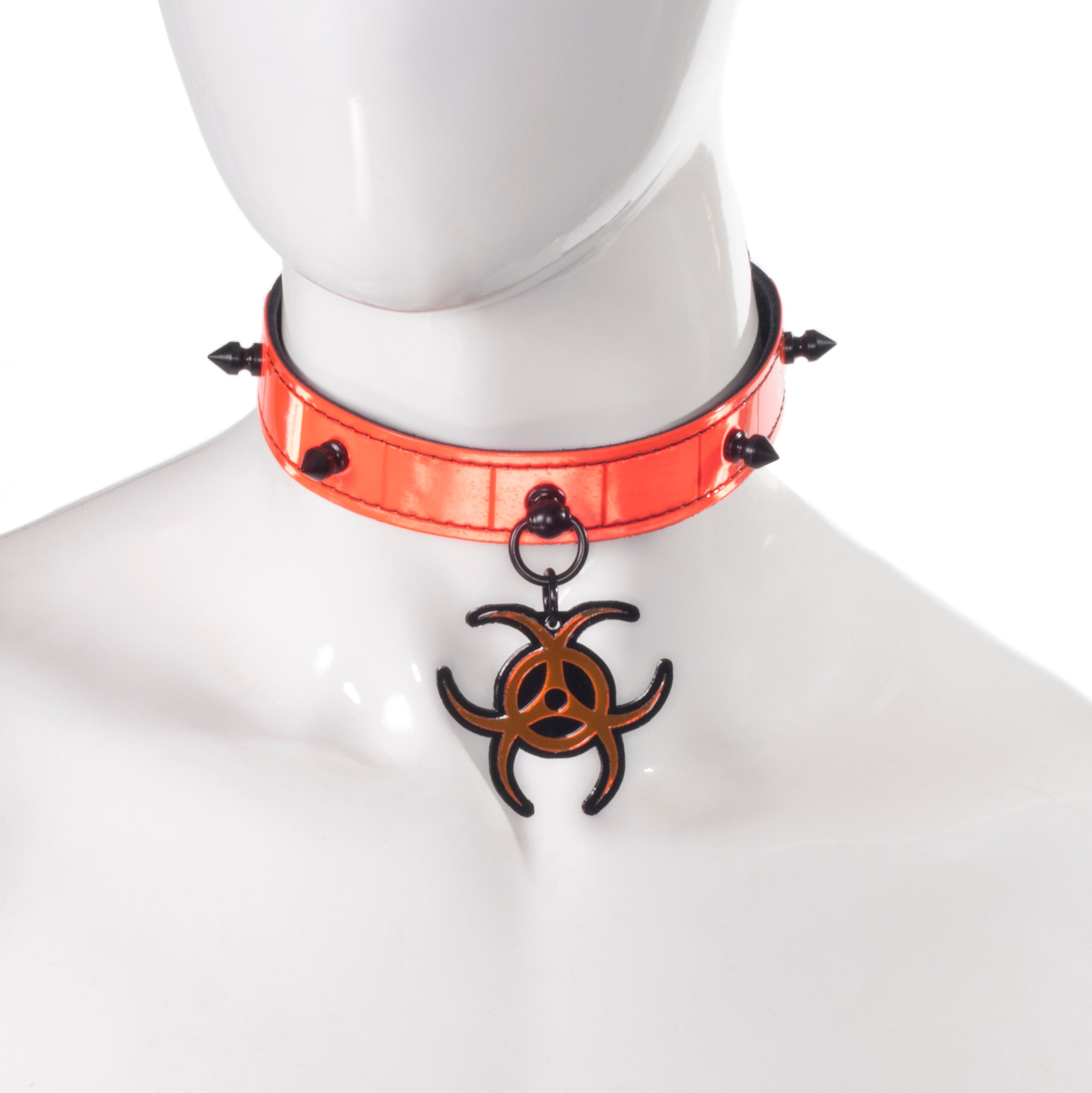 Cyber BIOHAZARD Collar - Pawstar dsfusion Collar cyber, leather, ship-15, ship-15day