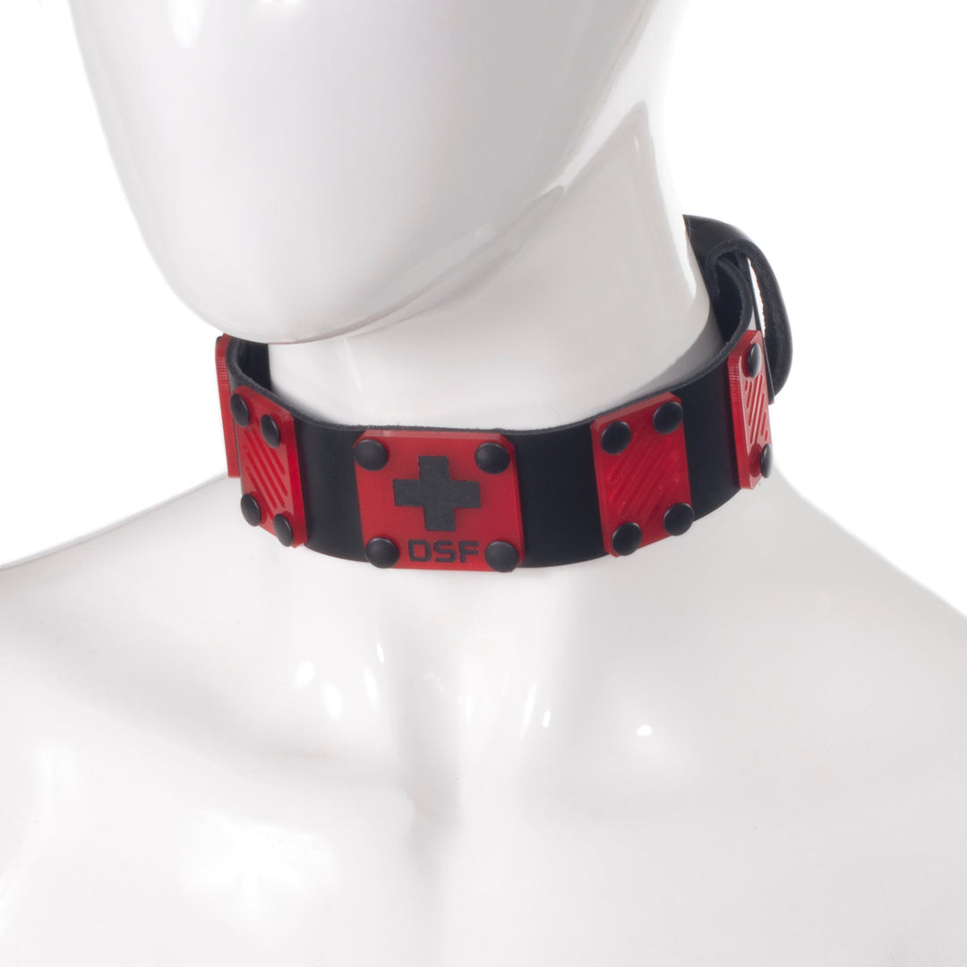 Dissipate Plate Collar - Pawstar dsfusion collar cyber, leather, ship-15, ship-15day