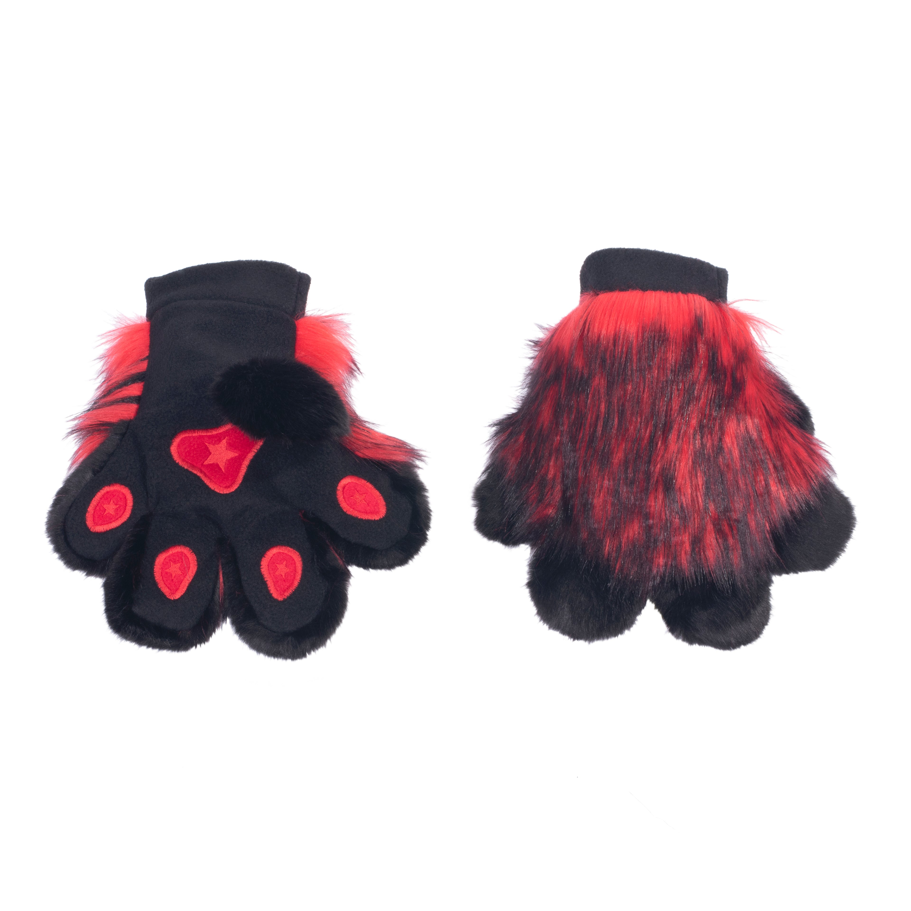 Wild Wolf Fur PawMitts - Pawstar Pawstar PawMitts cosplay, costume, furry, fursuit, hand paws, paw, ship-15, ship-30day