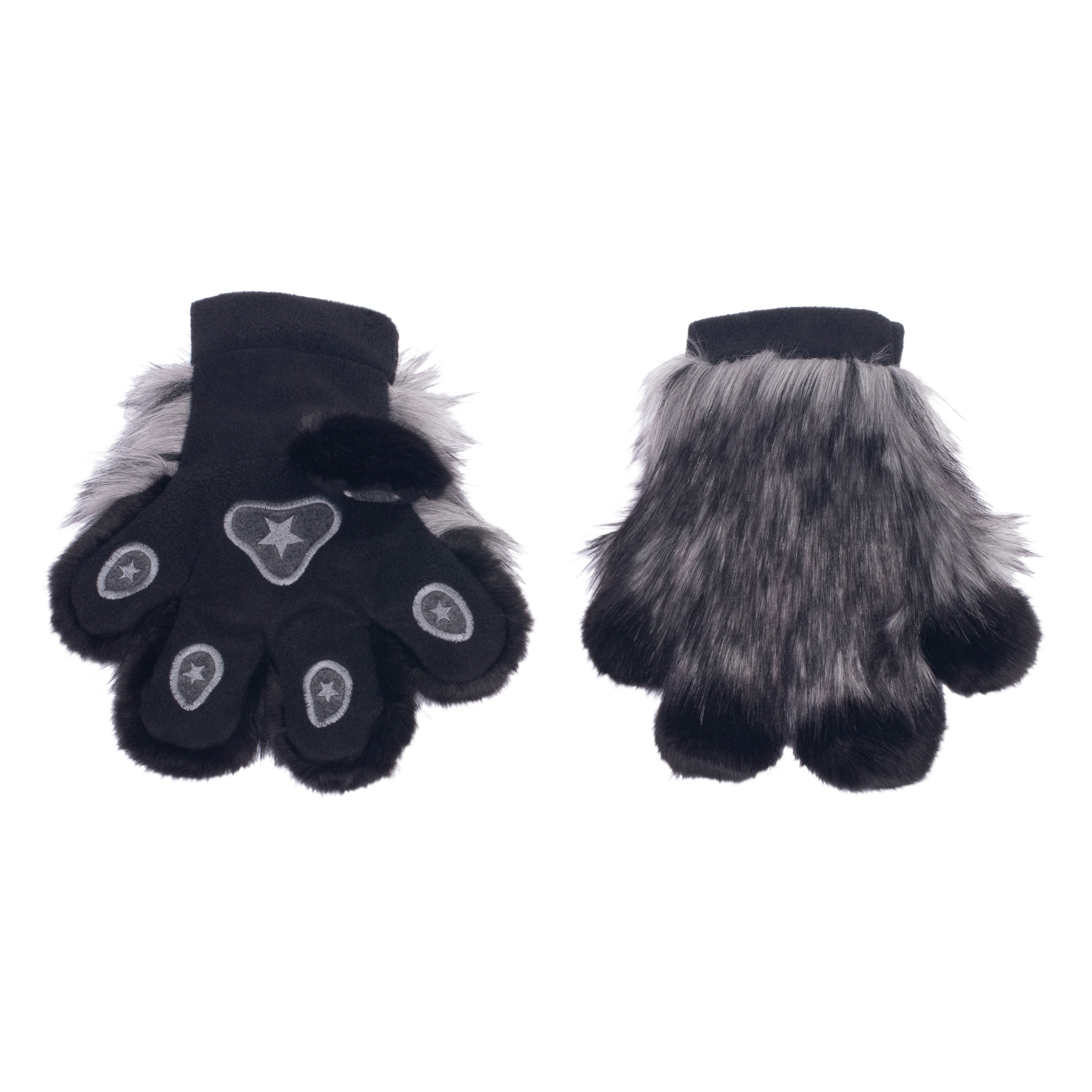 Wild Wolf Fur PawMitts - Pawstar Pawstar PawMitts cosplay, costume, furry, fursuit, hand paws, paw, ship-15, ship-30day