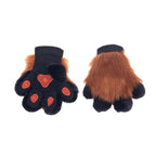 Rust brown Pawstar PawMitts fursuit hand paw gloves for partial fursuit halloween costumes anime cosplay