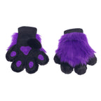 Purple Pawstar PawMitts fursuit hand paw gloves for partial fursuit halloween costumes anime cosplay