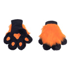 Orange Pawstar PawMitts fursuit hand paw gloves for partial fursuit halloween costumes anime cosplay