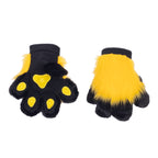 yellow Pawstar PawMitts fursuit hand paw gloves for partial fursuit halloween costumes anime cosplay