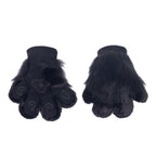 black with black beans Pawstar PawMitts fursuit hand paw gloves for partial fursuit halloween costumes anime cosplay