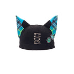 Pin Punx Fox Hat - Pin Punx by Pawstar embodies the gothic lolita, punk, emo, and harajuku vibes. The vibrant plaid is the perfect contrast to the various safety pins, ear piercings, and custom Pawstar buttons. 
Pawstar has been making all of our products in the USA since 2003. 