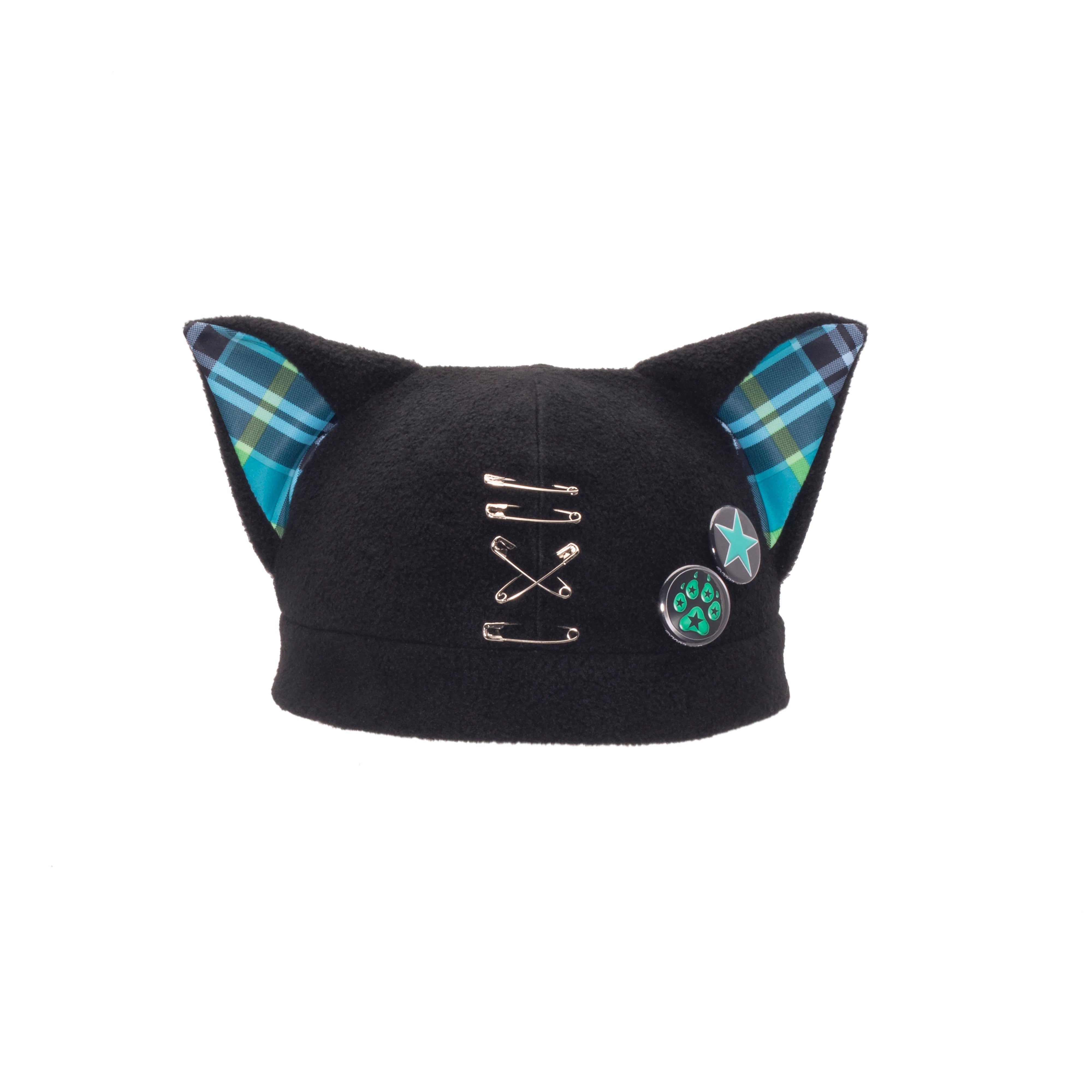 Pin Punx Kitty Hat - Pawstar Pawstar Fleece Hats cat, cosplay, costume, Feline, furry, hat, ship-15, ship-15day
