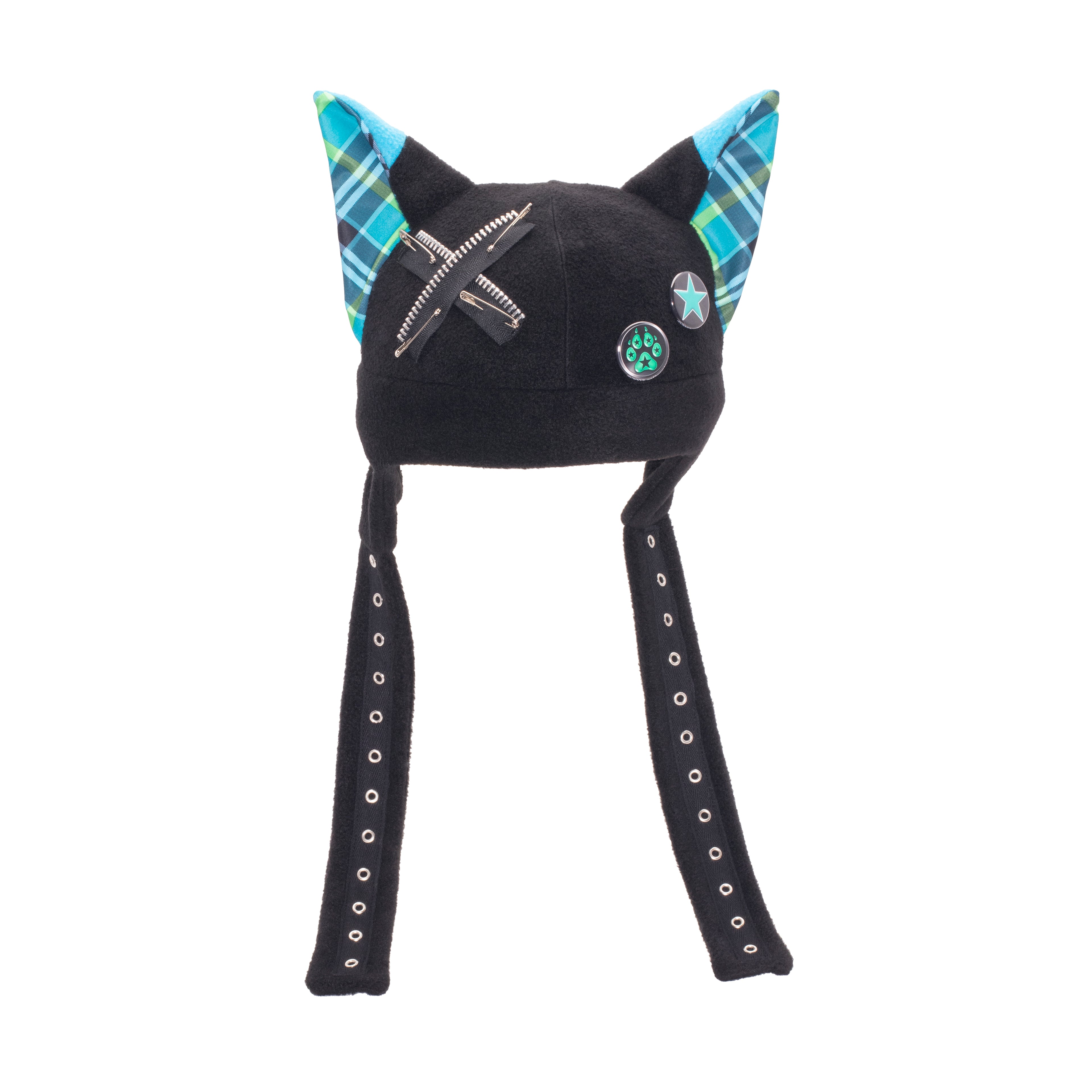 Pin Punx Fox Hat - Extra Warm - Pawstar Pawstar Fleece Hats canine, cosplay, costume, fox, furry, hat, ship-15, ship-15day