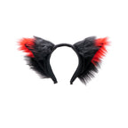Red Pawstar Fox Yip Tip Ear Headband - fox ear headband for costumes, cosplay, fursuit, fashion, therian