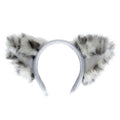 Pawstar Snow Leopard Fluffy Mew Headband - cat ear headband for costumes, cosplay, fursuit, fashion, therian