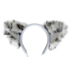 Pawstar Snow Leopard Fluffy Mew Headband - cat ear headband for costumes, cosplay, fursuit, fashion, therian