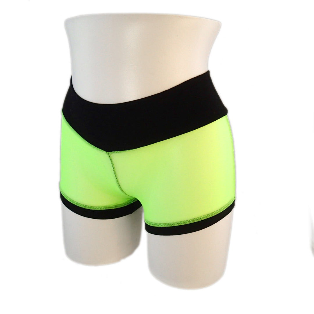 Pure Sheer Bootyshorts - Pawstar dsfusion Shorts Bottoms, cyber, festival, rave, ship-15, ship-30day
