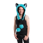 Fox Yip Puffet Hood - Pawstar Pawstar Hoods canine, cosplay, costume, fox, furry, hat, orange, ship-15, ship-15day