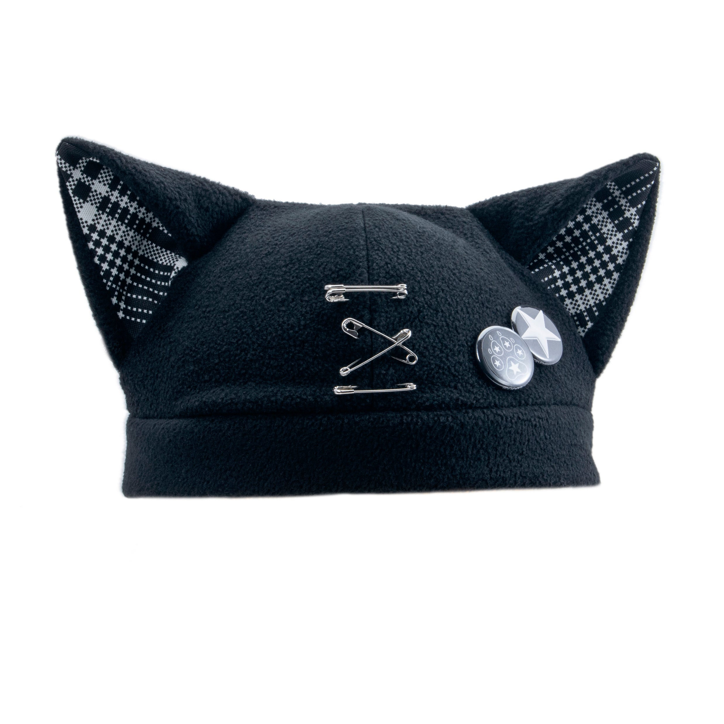 Pin Punx Kitty Hat - Pawstar Pawstar Fleece Hats cat, cosplay, costume, Feline, furry, hat, ship-15, ship-15day