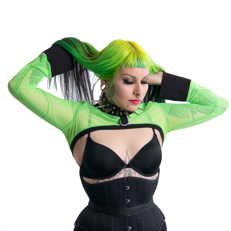 Siteline Pure Sheer Shrug Pullover - Pawstar dsfusion Shrug cyber, festival, outerwear, rave, ship-15, ship-30day, tops