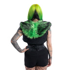 Fur Ruff Crop Vest - Pawstar dsfusion Tops outerwear, ship-15, ship-30day, tops