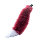 merlot burgundy with white tip canine Mini Fox Tail - Pawstar Pawstar Tails 