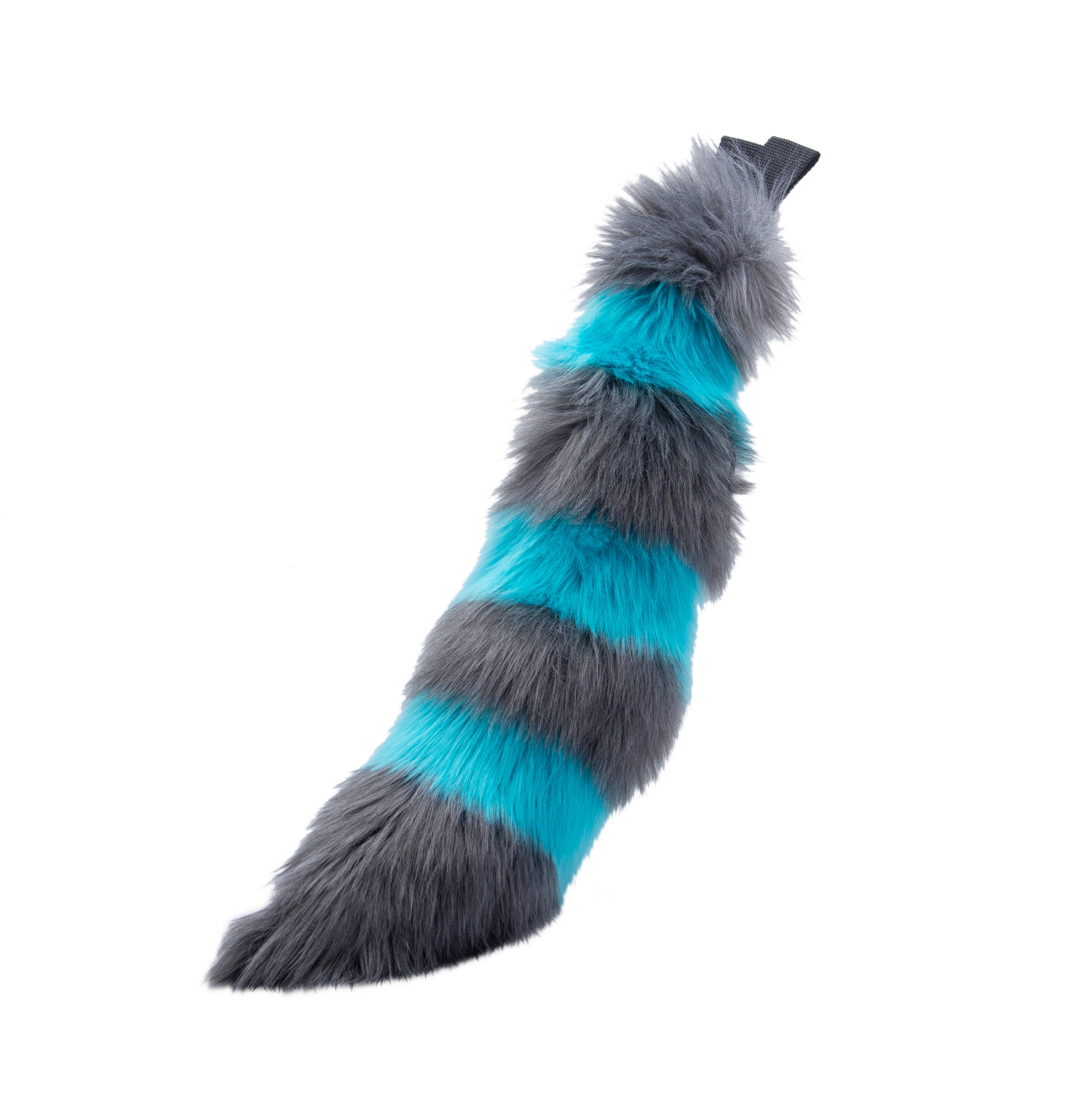 Pawstar Cheshire Mini Fox Tail alice in wonderland furry fluffy partial fursuit halloween costume or cosplay accessory