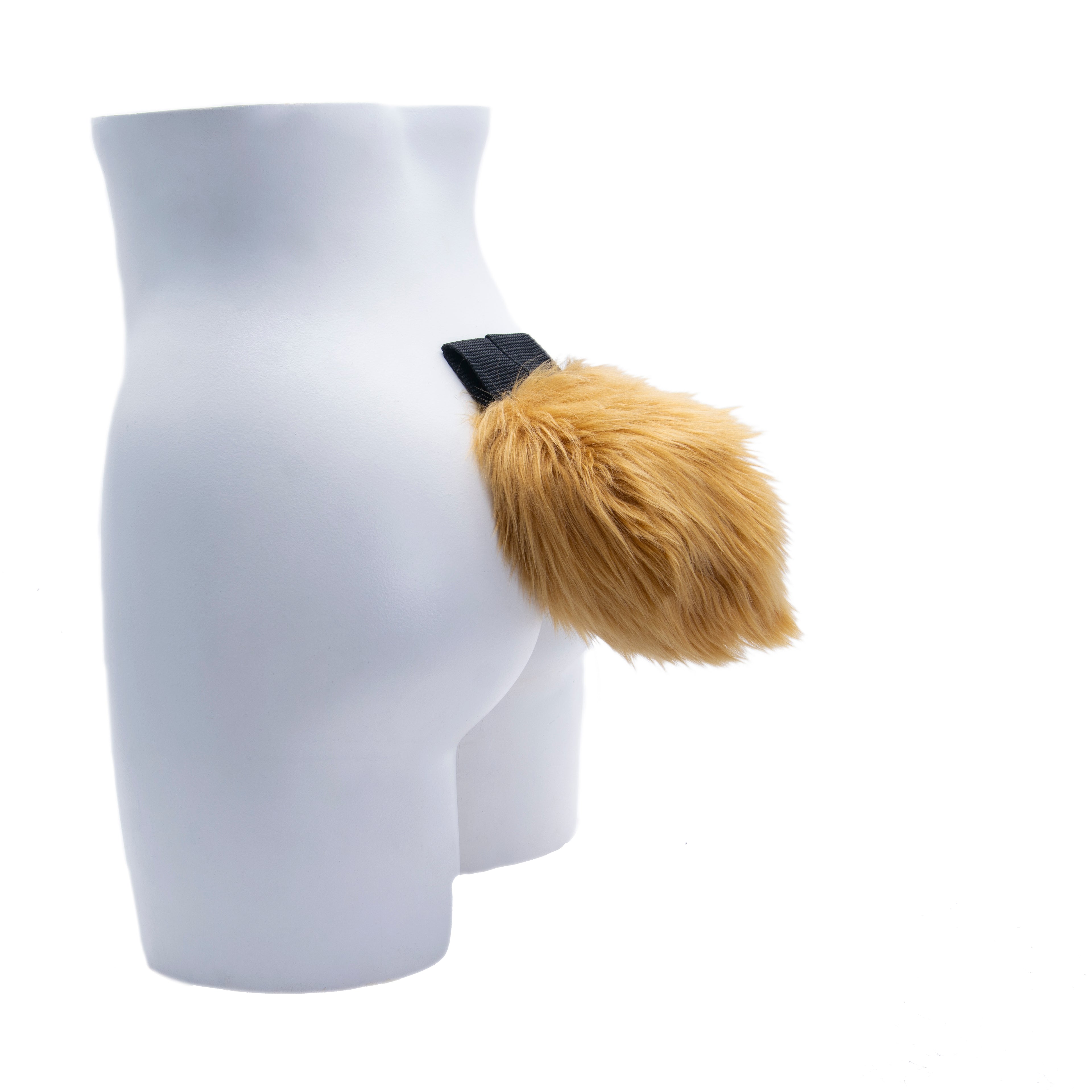 Bunny Tail faux fur rabbit furry fluffy partial fursuit halloween costume or hopps zootopia beastars cosplay accessory in butterscotch brown