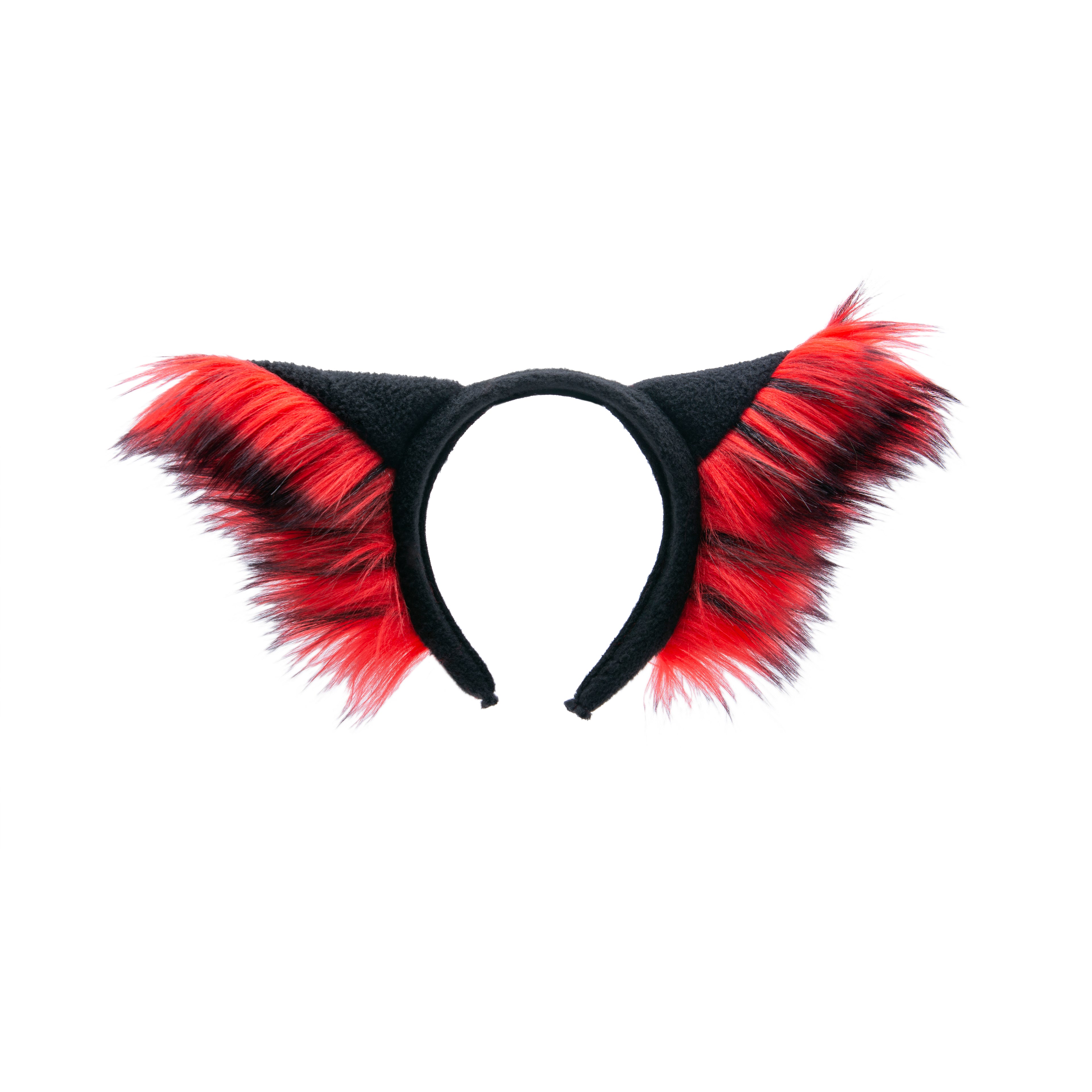 Red Wild Wolf Ear Headband by Pawstar for costumes, cosplay, fursuit, fashion, therian