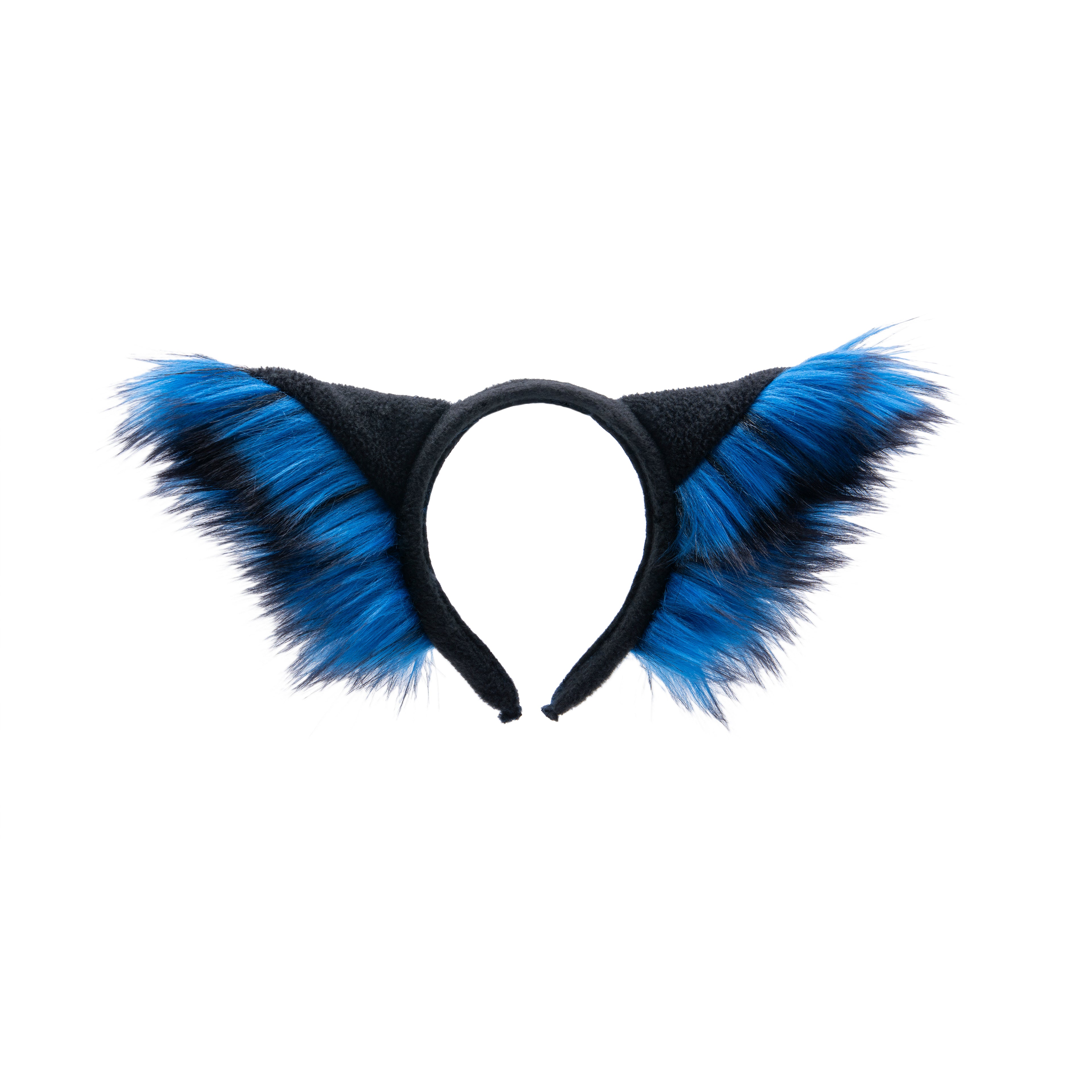 Blue Wild Wolf Ear Headband by Pawstar for costumes, cosplay, fursuit, fashion, therian