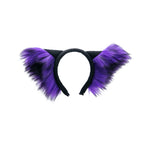 Purple Wild Wolf Ear Headband by Pawstar for costumes, cosplay, fursuit, fashion, therian