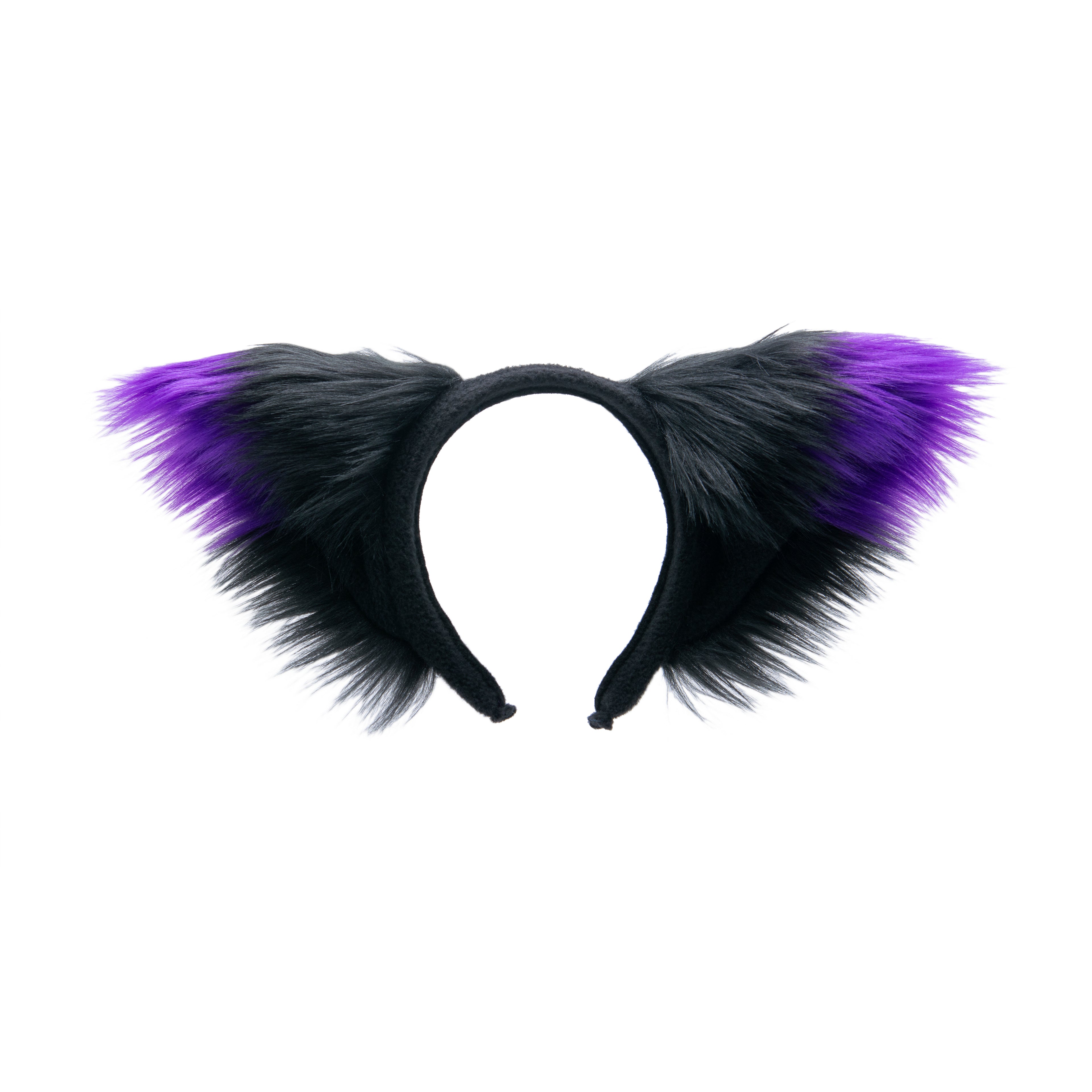 Purple Pawstar Fox Yip Tip Ear Headband - fox ear headband for costumes, cosplay, fursuit, fashion, therian