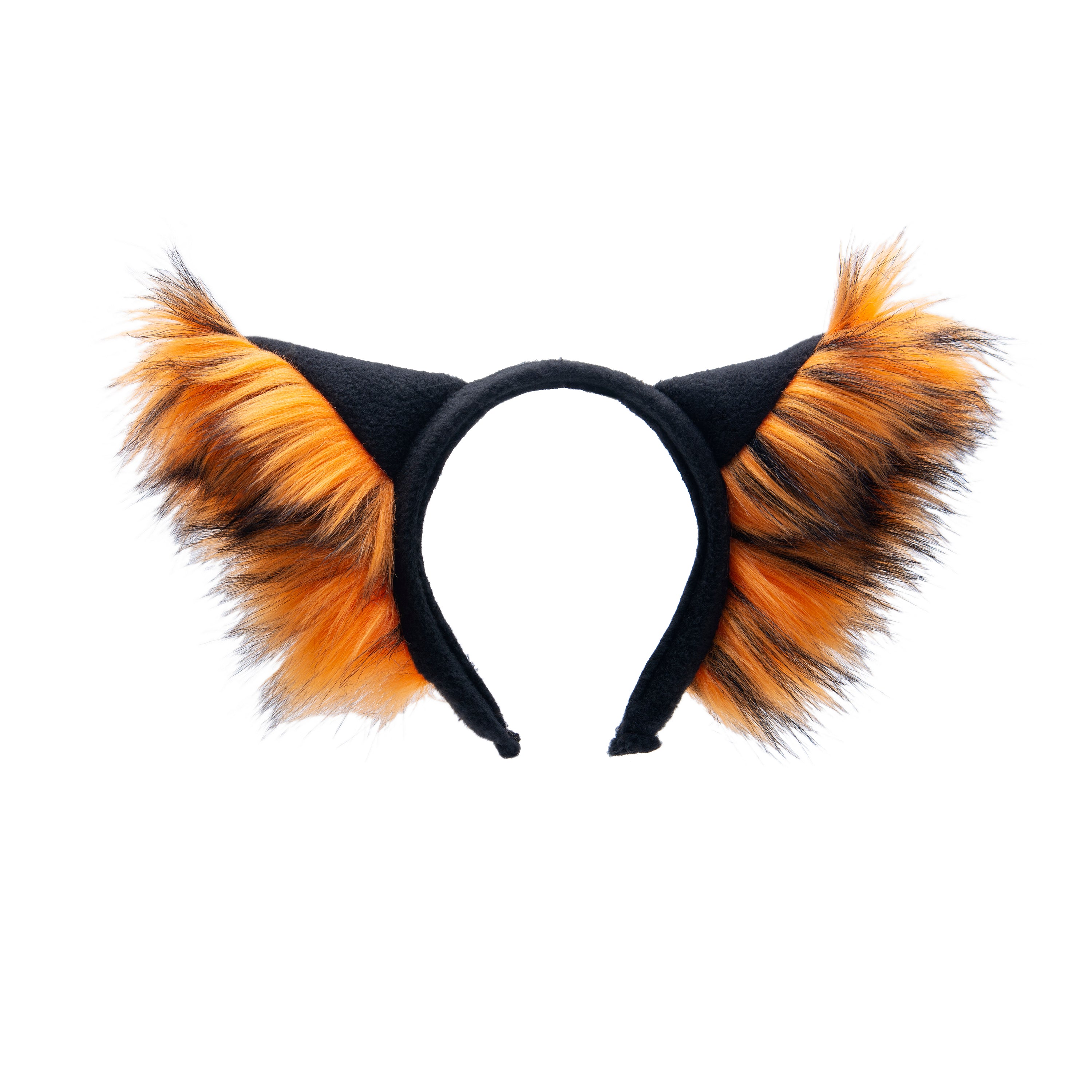 Orange Wild Wolf Ear Headband by Pawstar for costumes, cosplay, fursuit, fashion, therian