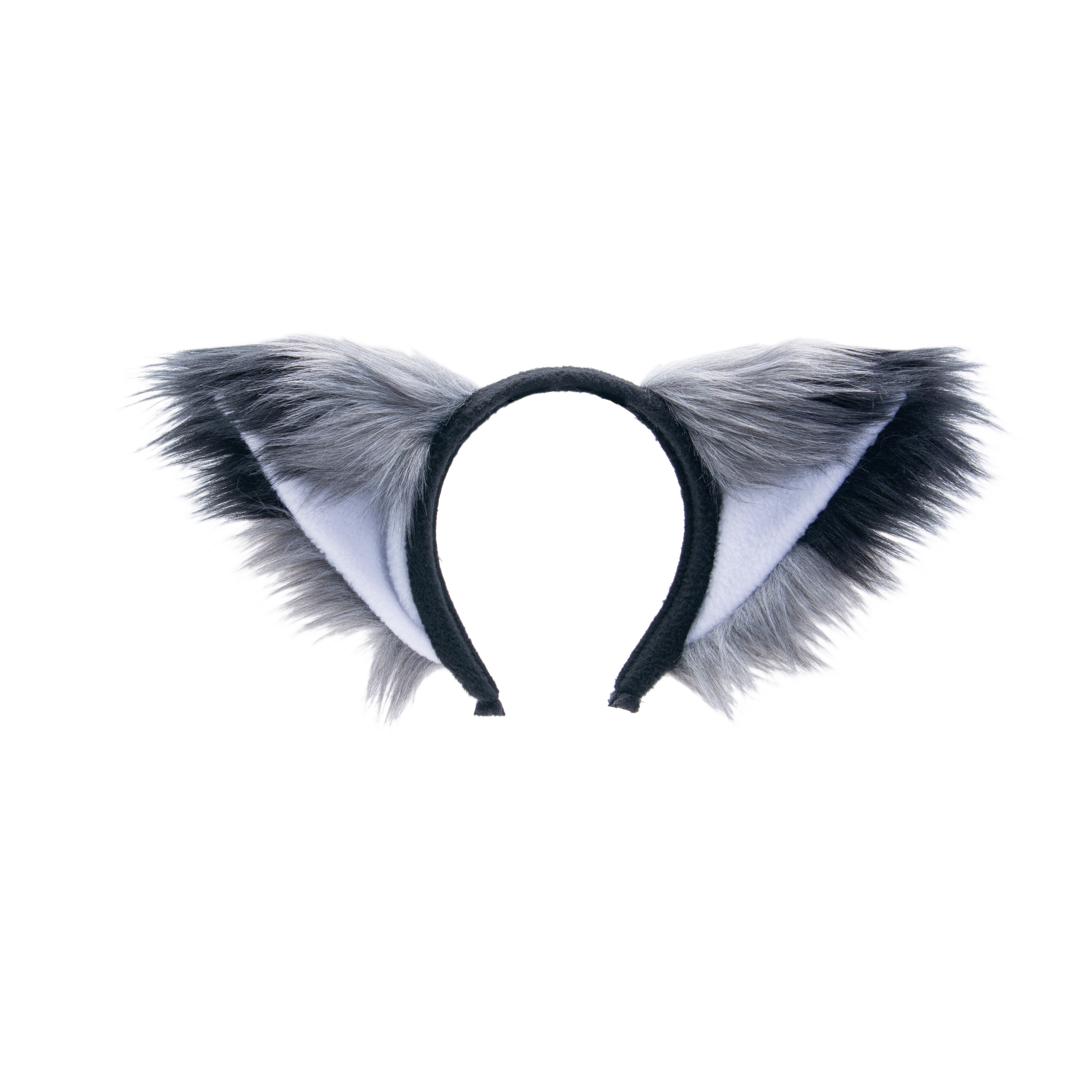 grey gray Fox Ears - Pawstar Fox Yip Ear Headband - fox ears headband for costumes, cosplay, fursuit, fashion, therian
