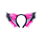 Hot Pink Fox Ears - Pawstar Fox Yip Ear Headband - fox ears headband for costumes, cosplay, fursuit, fashion, therian
