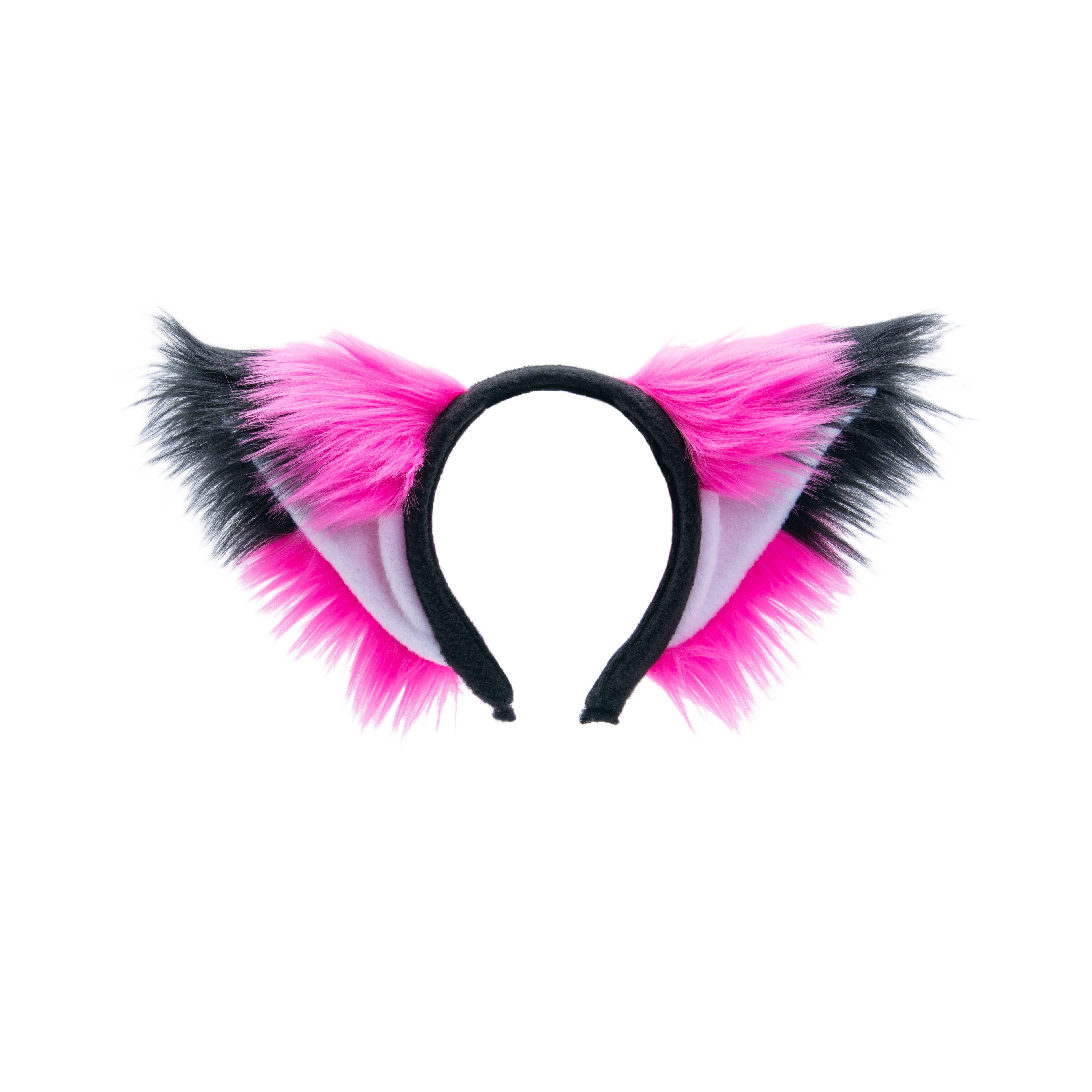 Hot Pink Fox Ears - Pawstar Fox Yip Ear Headband - fox ears headband for costumes, cosplay, fursuit, fashion, therian