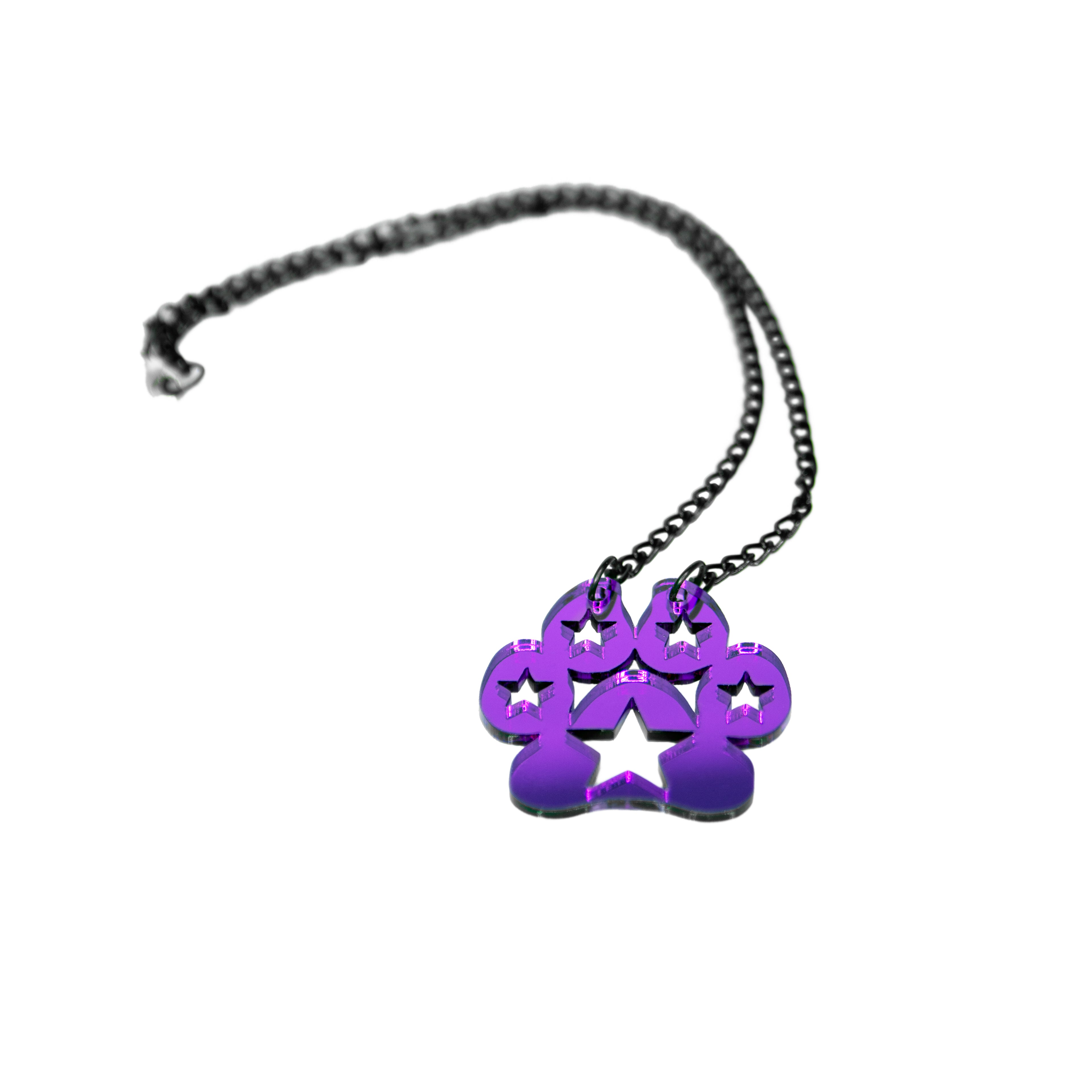 purple Pawstar Logo Bit Necklace - Pawstar Pawstar Necklaces  cosplay, costume, Cutebits, furry, 