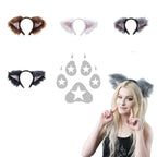 Fluffy Mew Ear Headband - Pawstar cat ear headband for costumes, cosplay, fursuit, fashion, therian. Color group 3